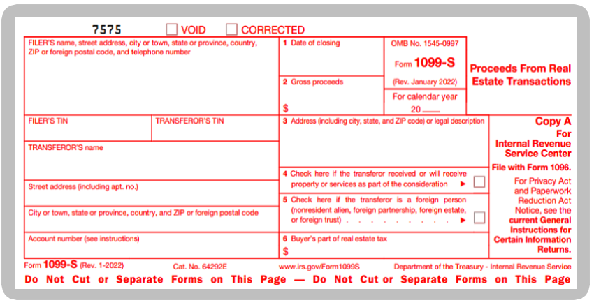 IRS Form 1099-S